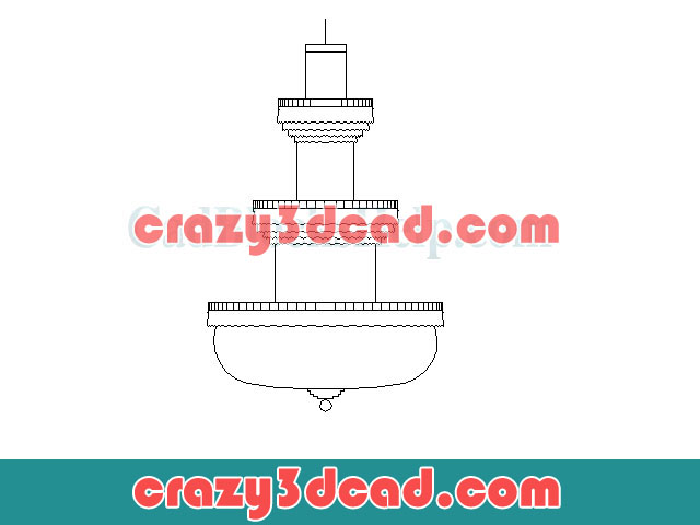Hotel pendant lamp CAD blocks